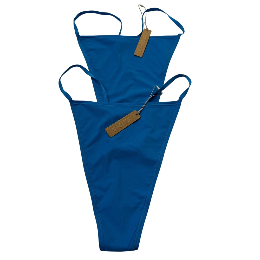 SKIMS Fits Everybody T-String Thong Lot‎ of 2 Mykonos 4X